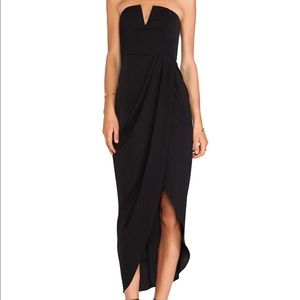 Shona Joy | V Bustier Draped Midi Dress